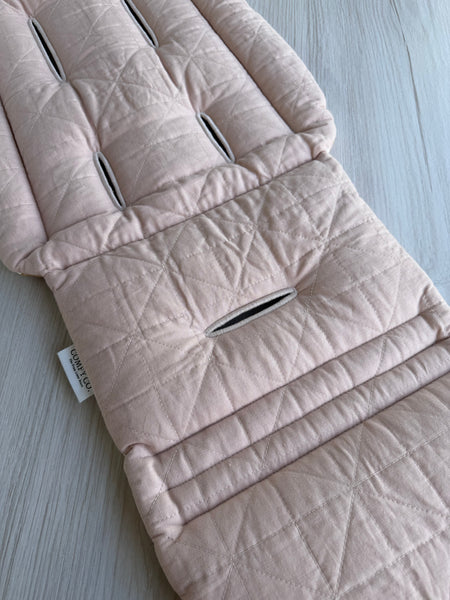 Side 2 Custom Pram Liner - Quilted Cotton & Linen