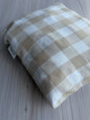 Pre-Made Trolley Liner - Natural Gingham & Taupe Fleece