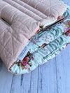 Pre-made Pram Liner Size 1 - Camilla Ocea / Dusty Pink Quilted Linen