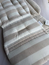 Pre-made Pram Liner Size 2 - Natural Quilted Linen / Natural Linen Stripes