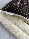 Comfy Co. Favourite Combo's - Chocolate & Cream Polka Dots / Boucle Bear