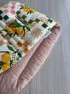 Pre-made Pram Liner Size 1 - Amalfi Summer / Quilted Blush Linen