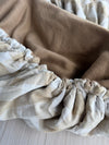 Pre-Made Trolley Liner - Natural Gingham & Taupe Fleece