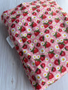 Pre-Made Trolley Liner - Strawberries & Dusty Pink Fleece