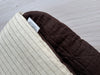 Pre-made Pram Liner (Waterproof) Size 1 - Quilted Chocolate Linen & Chocolate Pin Stripe Natural Linen