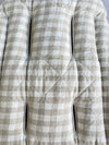 Pre-made Pram Liner Size 1 - 100% Linen Quilted Gingham & 100% Natural Linen