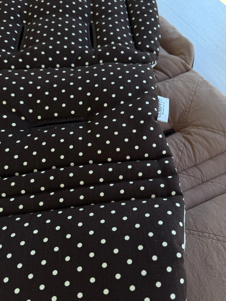 The Chocolate Collection - Milk Chocolate Quilted Cotton / Dark Chocolate Mini Polka Dots