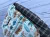 Pre-made Pram Liner Size 1 - The Beach / Quilted Charcoal Plaid