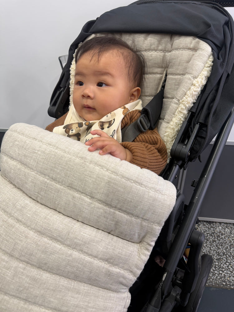 Comfy Co. Favourite Combo's - 100% Natural Quilted Linen / Boucle Bear