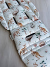 Pre-made Pram Liner - Universal Size - Aussie Animals / Woven Textured Teddy