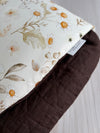 Pre-made Pram Liner (Waterproof) Universal - Quilted Chocolate Linen & Lottie Mae Floral