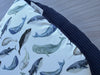 Pre-made Pram Liner Size 2 - Navy Corduroy & Sea Life