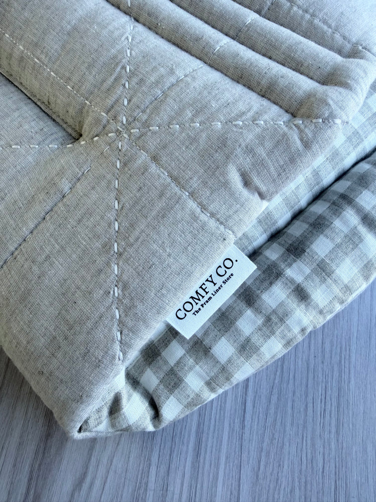 Comfy Co. Favourite Combo's - Quilted Natural Linen & Linen Gingham