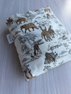 Pre-Made Trolley Liner - Safari Animals & Leopard Boucle Bear Fabric