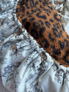 Pre-Made Trolley Liner - Safari Animals & Leopard Boucle Bear Fabric