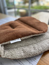 Comfy Co. Favourite Combo's - Rust Corduroy & Natural Beige (Low Pile) Boucle Pram Liner