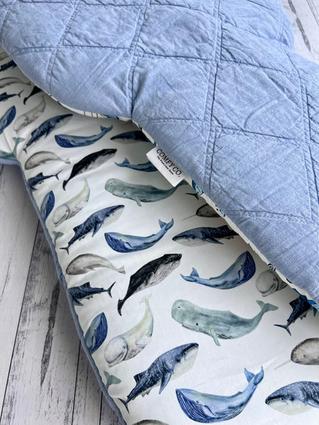 Chambray Quilted Cotton & Indian Ocean