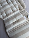 Pre-made Pram Liner Size 2 - Natural Quilted Linen / Natural Linen Stripes