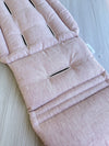 Pre-made Pram Liner Size 1 - Quilted Blush Pink & Floral