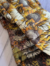 Pre-made Pram Liner - Universal Size - Rusty Floral / Sunflowers