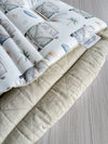 Pre-made Pram Liner - Universal Size - Vans / Quilted Natural Linen