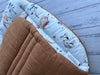 Pre-made Pram Liner Size 2 -  Terracotta 100% Linen / Rusty Aussie Animals