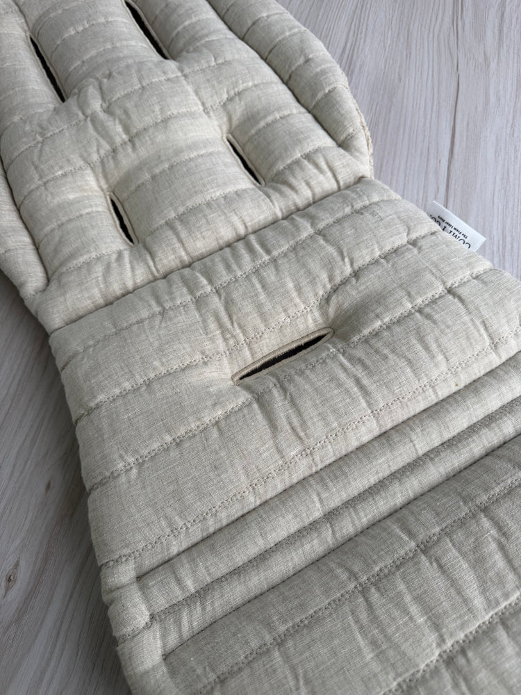 Side 2 Custom Pram Liner - Quilted Cotton & Linen