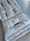 Pre-made Pram Liner Size 2 - Floral & Quilted Striped Cotton