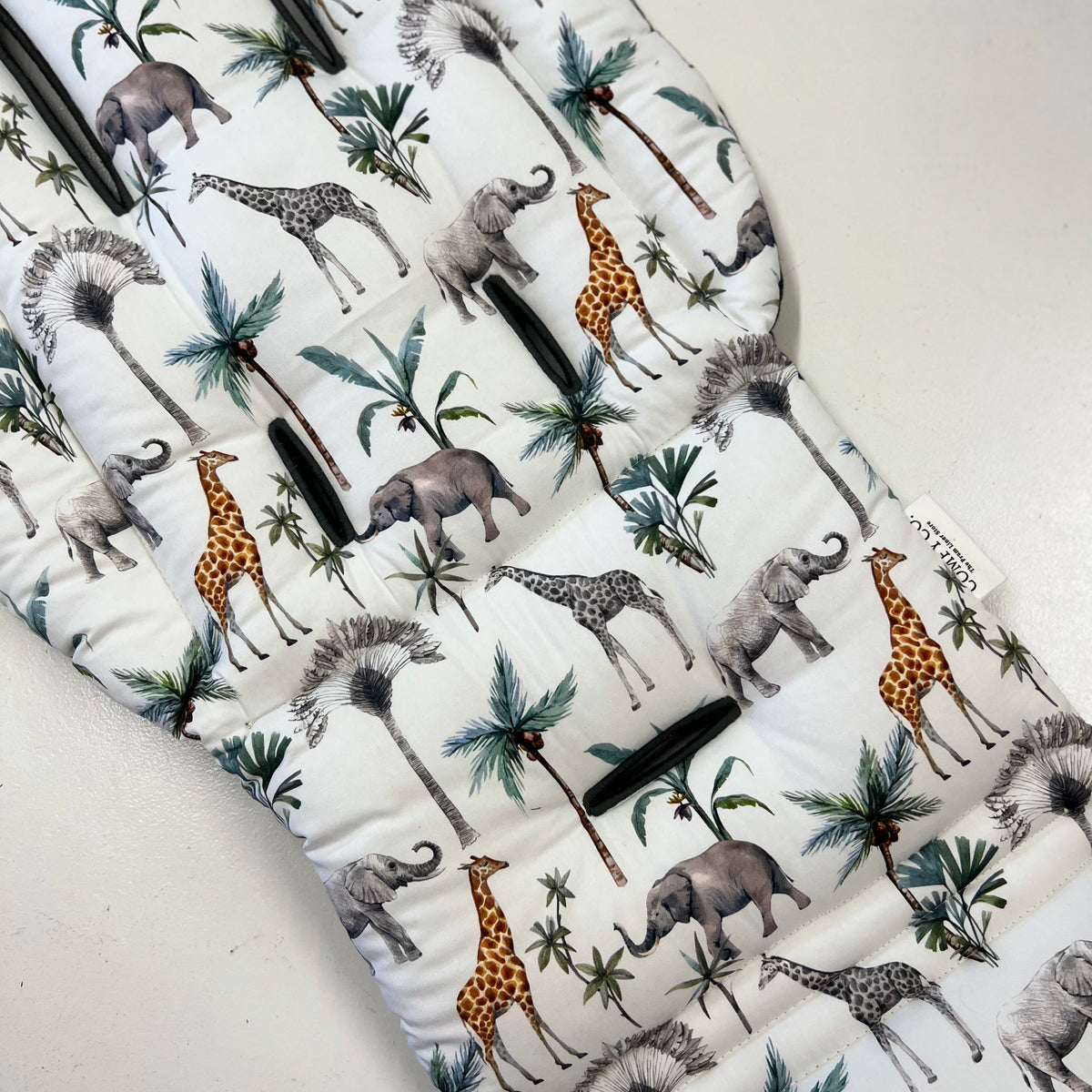 Custom Pram Liner Side 2 Animals Comfy Co. Pram Liners