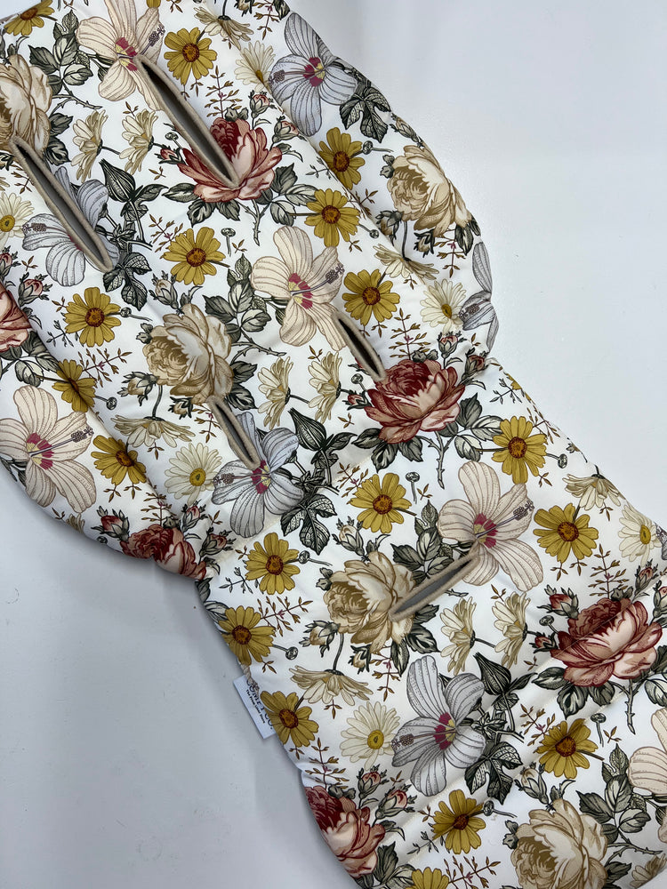 Custom Pram Liner Side 1 - Botanicals