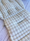 Custom Pram Liner Side 1 - Quilted Cotton & Linen Fabrics