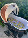 Mustard Floral Fitted Pram Bassinet Sheet (SMALL)